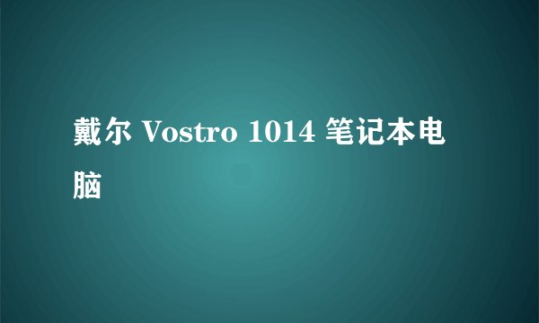 戴尔 Vostro 1014 笔记本电脑