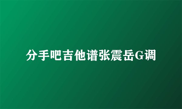 分手吧吉他谱张震岳G调