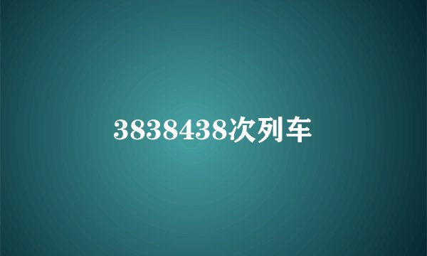 3838438次列车