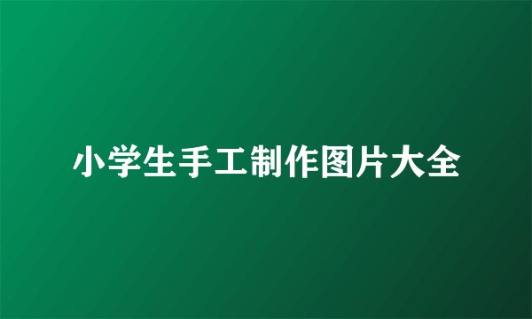 小学生手工制作图片大全