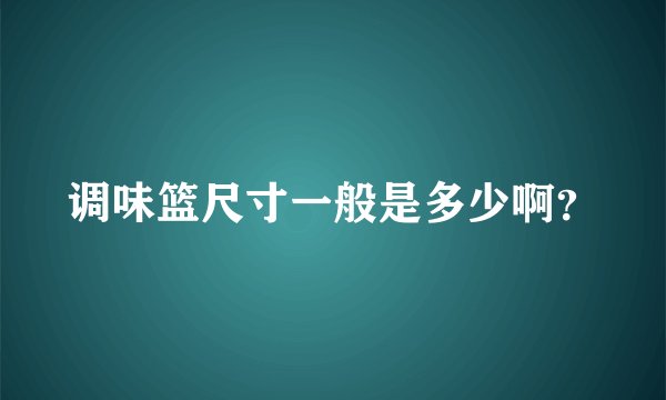 调味篮尺寸一般是多少啊？