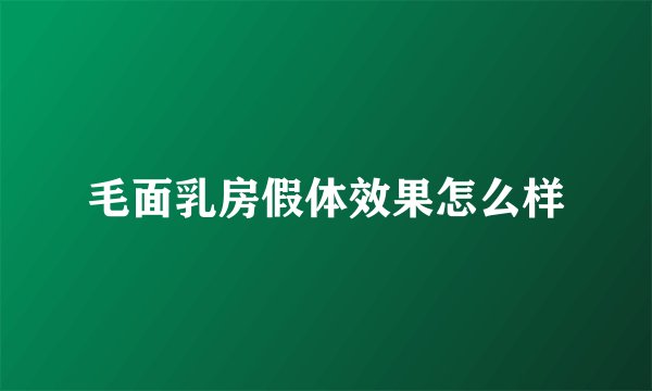 毛面乳房假体效果怎么样