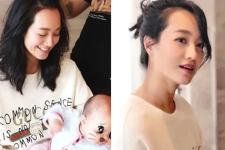 朱丹晒女儿全身照 半岁宝宝陪妈妈开工