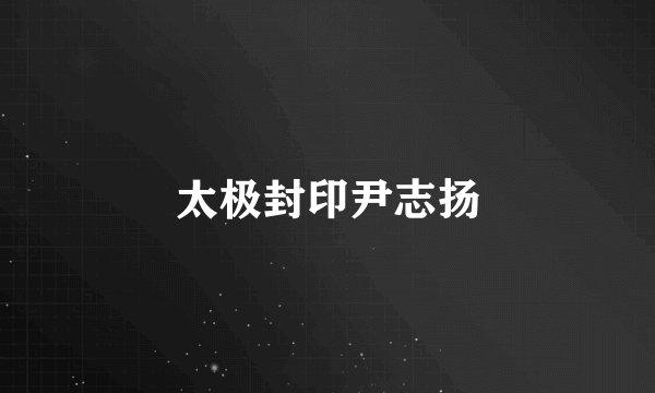 太极封印尹志扬