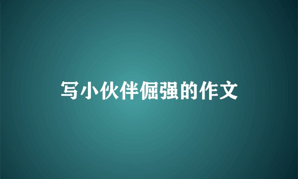 写小伙伴倔强的作文