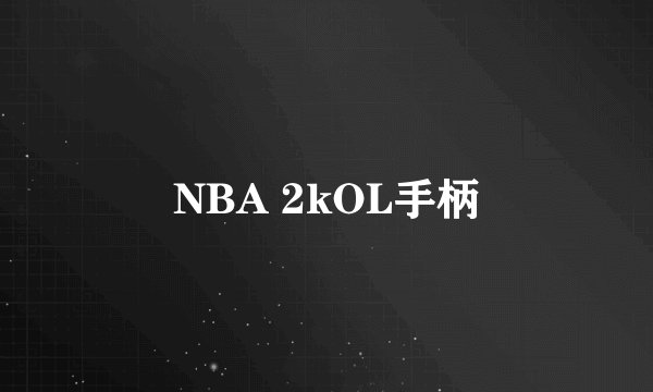 NBA 2kOL手柄
