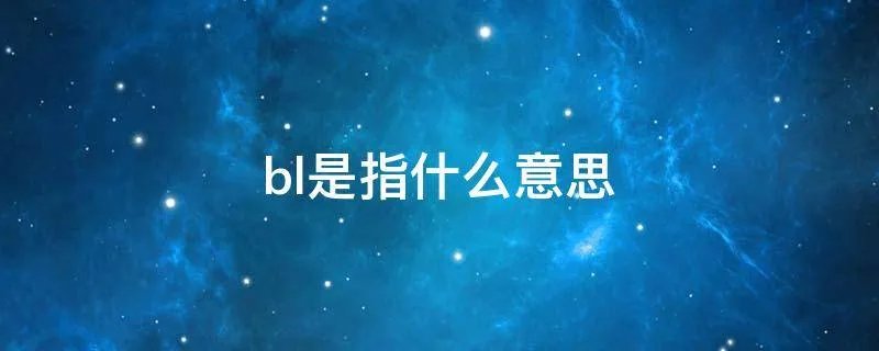 bl是指什么意思