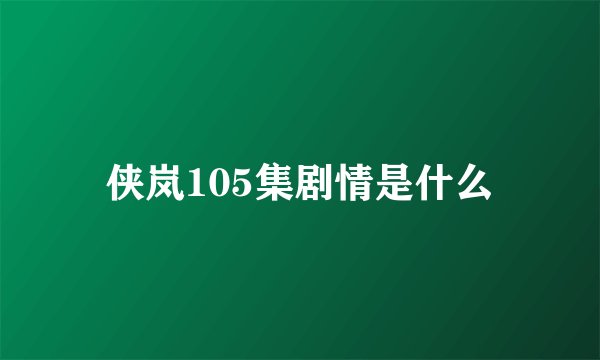 侠岚105集剧情是什么