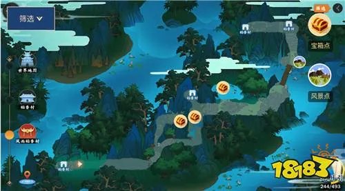剑网3指尖江湖风景点一览 已知宝箱合集解析
