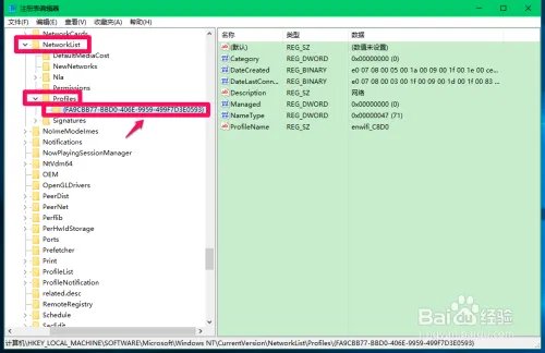 修改注册表ProfileName值更改电脑网络名称方法
