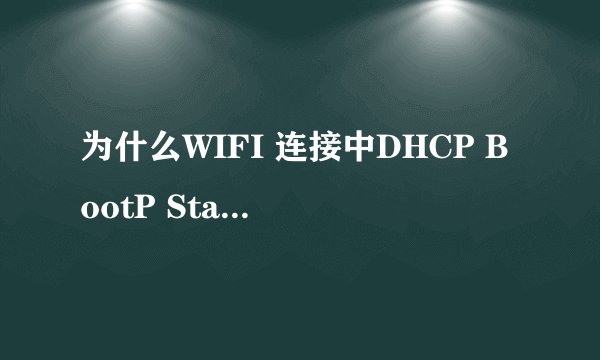 为什么WIFI 连接中DHCP BootP Static一片空白？