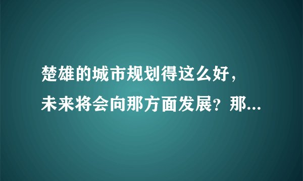 楚雄的城市规划得这么好， 未来将会向那方面发展？那方面的房展前途好？以后会成为一个非常热闹的城市吗？