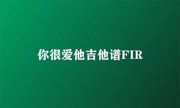 你很爱他吉他谱FIR
