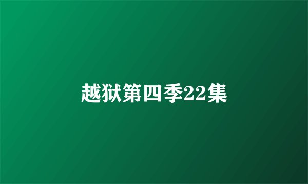 越狱第四季22集