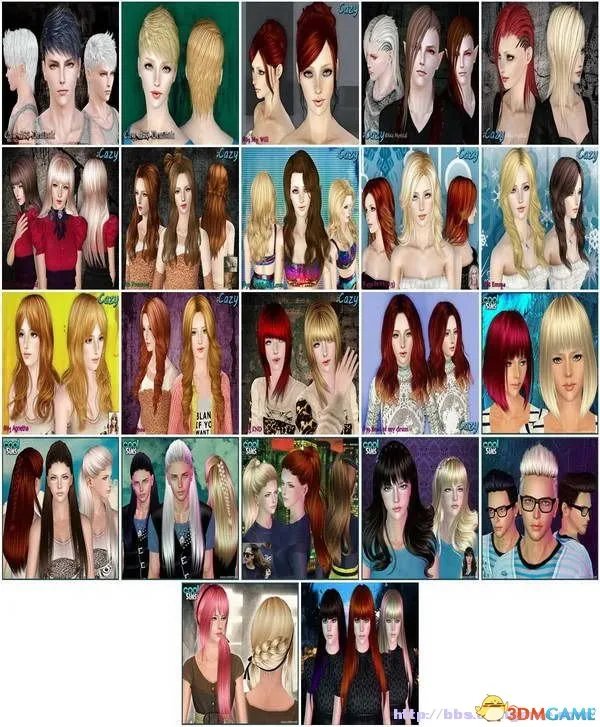 模拟人生3 发型MOD合集 一键安装版