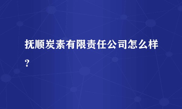 抚顺炭素有限责任公司怎么样?
