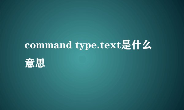 command type.text是什么意思