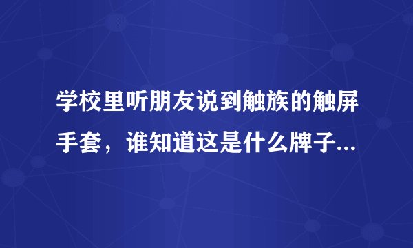 学校里听朋友说到触族的触屏手套,谁知道这是什么牌子啊?干嘛用的?