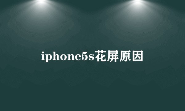 iphone5s花屏原因