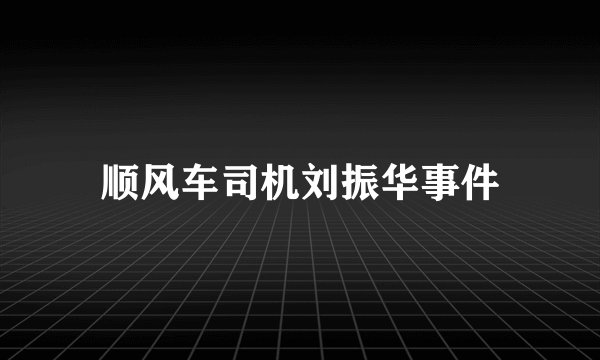 顺风车司机刘振华事件