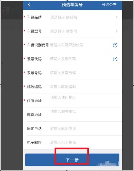 自选车牌号查询系统