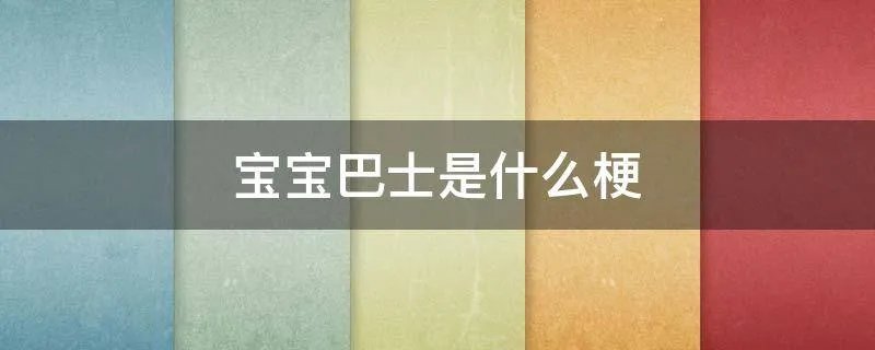 宝宝巴士是什么梗