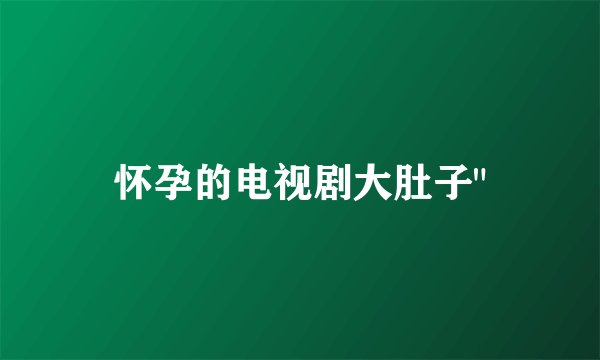 怀孕的电视剧大肚子