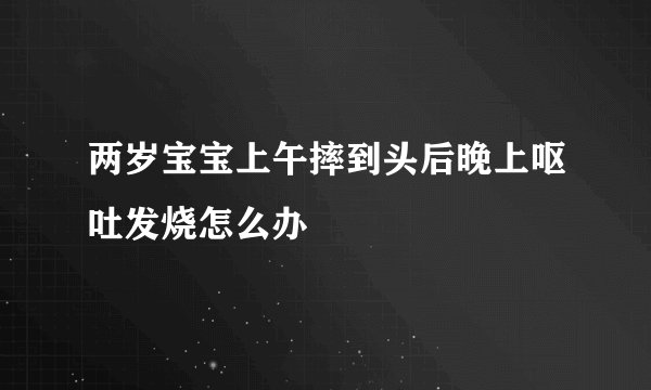 两岁宝宝上午摔到头后晚上呕吐发烧怎么办