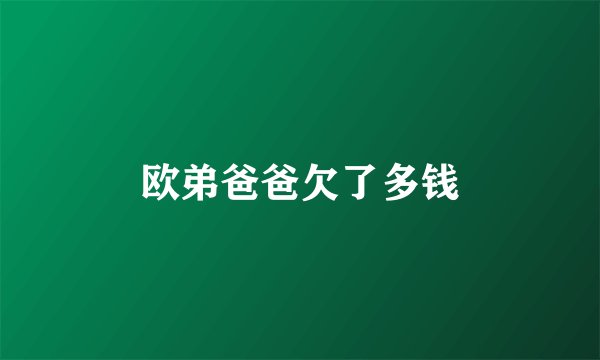 欧弟爸爸欠了多钱