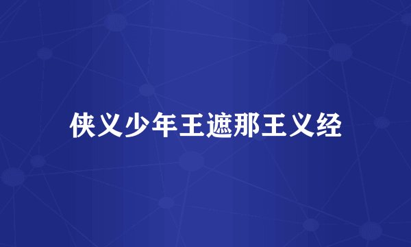 侠义少年王遮那王义经