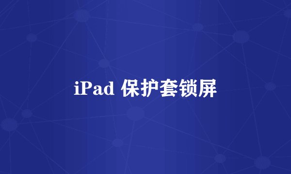 iPad 保护套锁屏