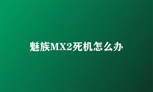魅族MX2死机怎么办