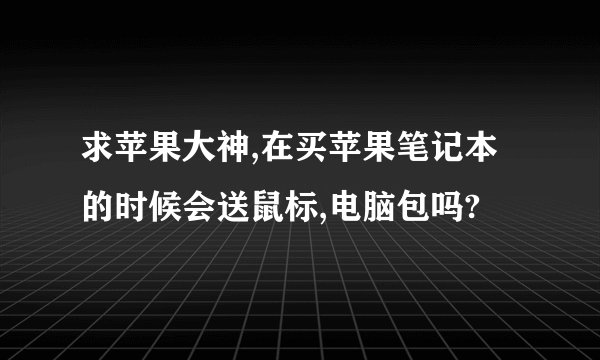 求苹果大神,在买苹果笔记本的时候会送鼠标,电脑包吗?