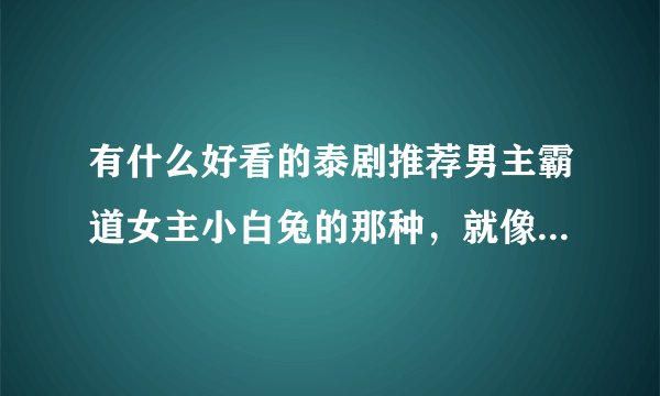 有什么好看的泰剧推荐男主霸道女主小白兔的那种，就像《霸道黑帮老大爱上我》的