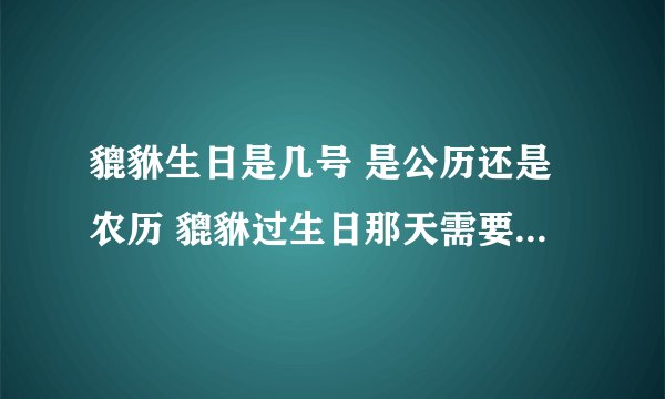 貔貅生日是几号 是公历还是农历 貔貅过生日那天需要做些什么事情