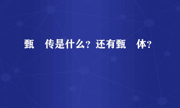 甄嬛传是什么？还有甄嬛体？