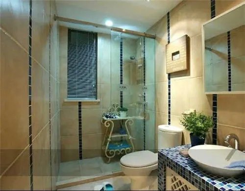 瓷砖自砌浴室柜效果图 新颖独特的浴室装饰效果