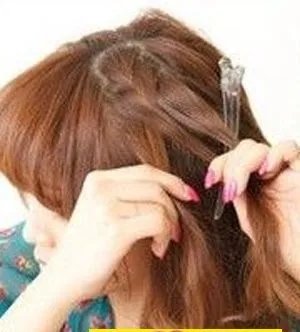 齐刘海梨花头梨花编发步骤