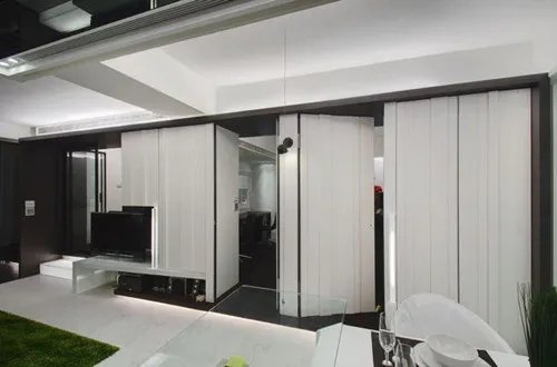 隐形门电视背景墙效果图 隐形门电视背景墙一体化设计