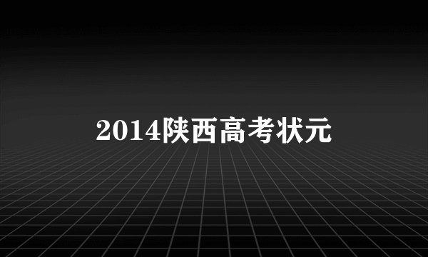 2014陕西高考状元