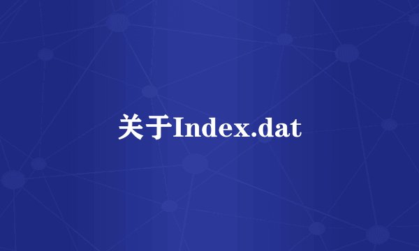 关于Index.dat