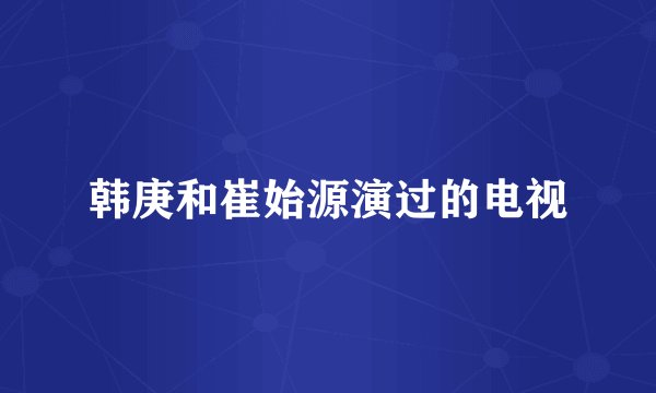 韩庚和崔始源演过的电视