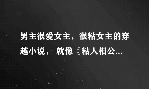 男主很爱女主，很粘女主的穿越小说， 就像《粘人相公》中的安月君。