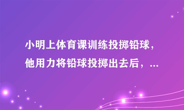 小明上体育课训练投掷铅球，他用力将铅球投掷出去后，若不计空气阻力，铅球在飞行过程中受到的力有（
