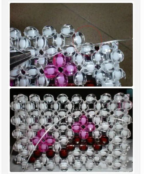 做手工串珠纸巾盒怎么换线啊