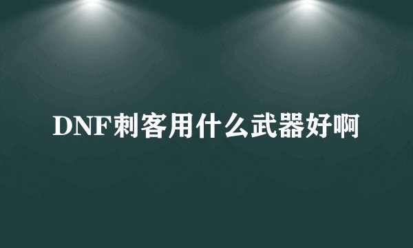 DNF刺客用什么武器好啊