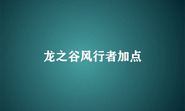 龙之谷风行者加点