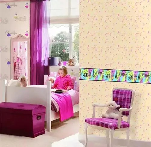 儿童房壁纸装修效果图  15平米儿童房创意设计