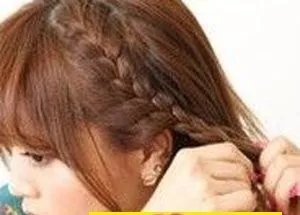 齐刘海梨花头梨花编发步骤