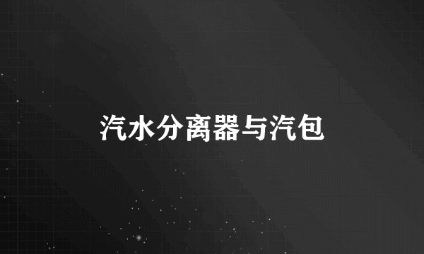 汽水分离器与汽包